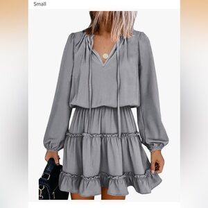 Elegant Gray Women's Dress